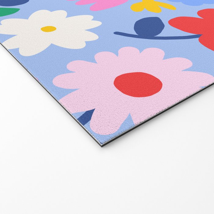 Floral Medley - sky Welcome Mat Gallery Image 2