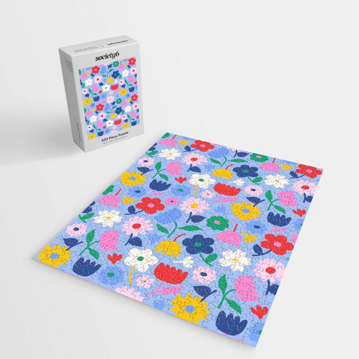 Floral Medley - sky Jigsaw Puzzle Gallery Image 2