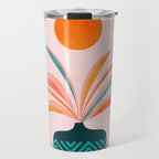 Sun Worship Colorful Plant Illustration Travel Mug Gallery Image 1