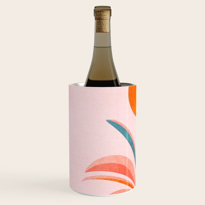 Sun Worship Colorful Plant Illustration Wine Chiller Gallery Image 2
