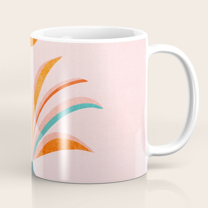 Sun Worship Colorful Plant Illustration Coffee Mug Gallery Image 1