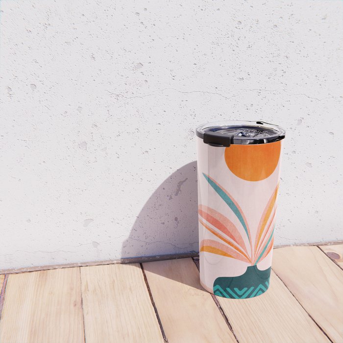 Sun Worship Colorful Plant Illustration Travel Mug Gallery Image 4