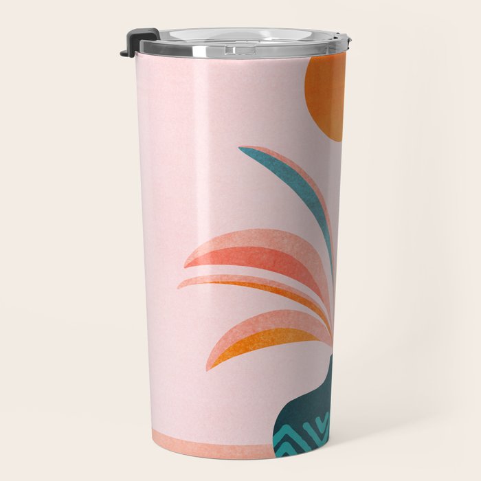 Sun Worship Colorful Plant Illustration Travel Mug Gallery Image 3