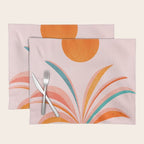 Sun Worship Colorful Plant Illustration Placemat Gallery Image 1