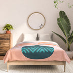 Sun Worship Colorful Plant Illustration Comforter Gallery Image 3