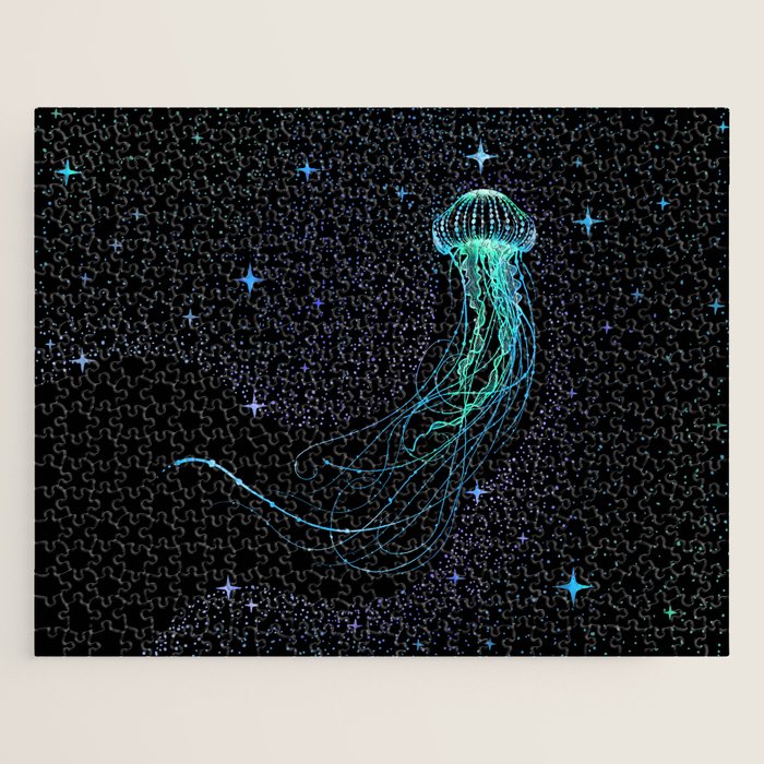 Starry jellyfish - Colored Jigsaw Puzzle Gallery Image 1