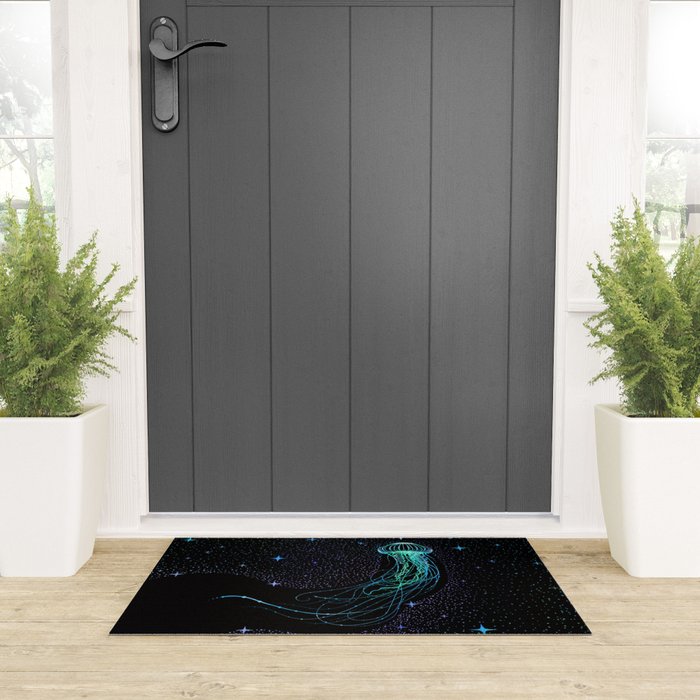 Starry jellyfish - Colored Welcome Mat Gallery Image 3