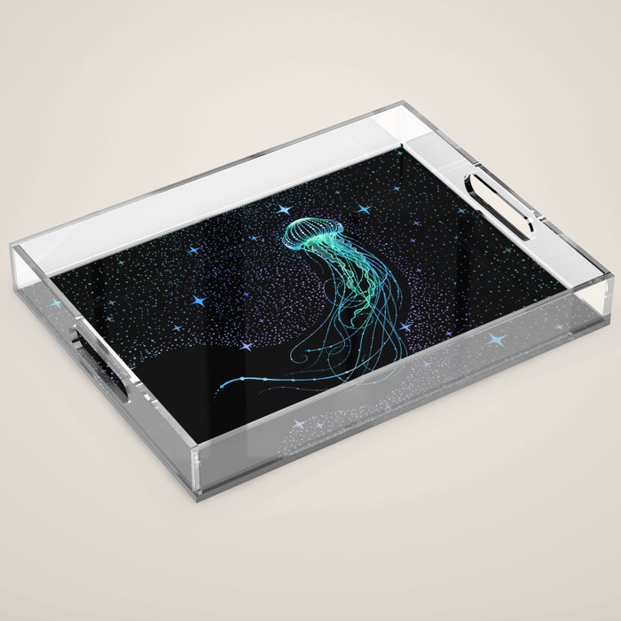 Starry jellyfish - Colored Acrylic Tray Gallery Image 1