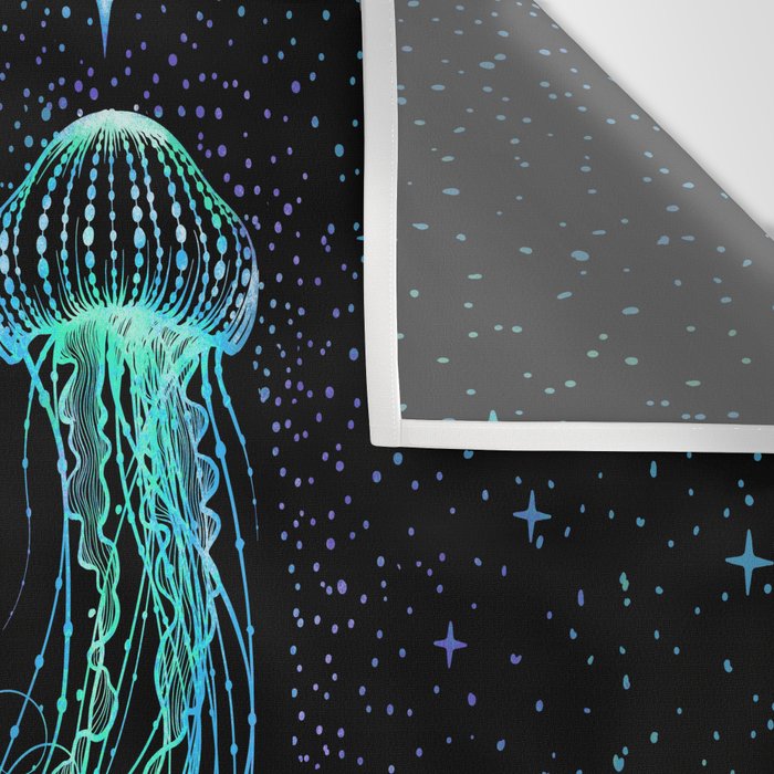 Starry jellyfish - Colored Wall Tapestry Gallery Image 3