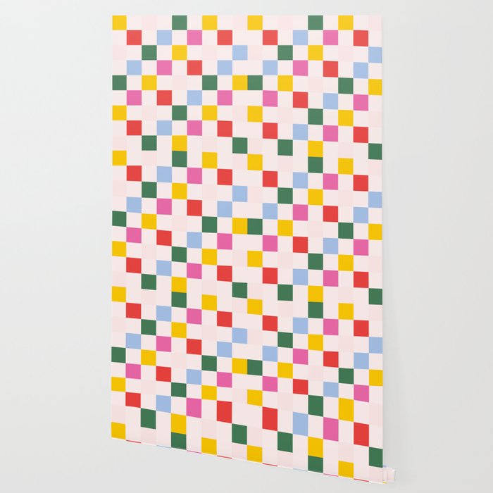 Retro Bauhaus Pattern | Abstract Shapes | Geometric Checks Wallpaper Gallery Image 2