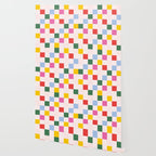 Retro Bauhaus Pattern | Abstract Shapes | Geometric Checks Wallpaper Gallery Image 2