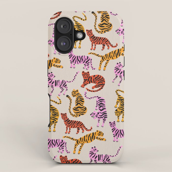 Tiger Collection - Pink & Yellow Palette iPhone Case Gallery Image 1