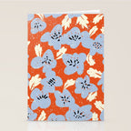 Big flowers in my garden orange - pattern Stationery Card Gallery Image 2