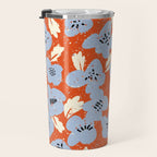 Big flowers in my garden orange - pattern Travel Mug Gallery Image 3