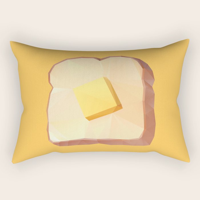 Toast with Butter polygon art Rectangular Pillow Gallery Image 2