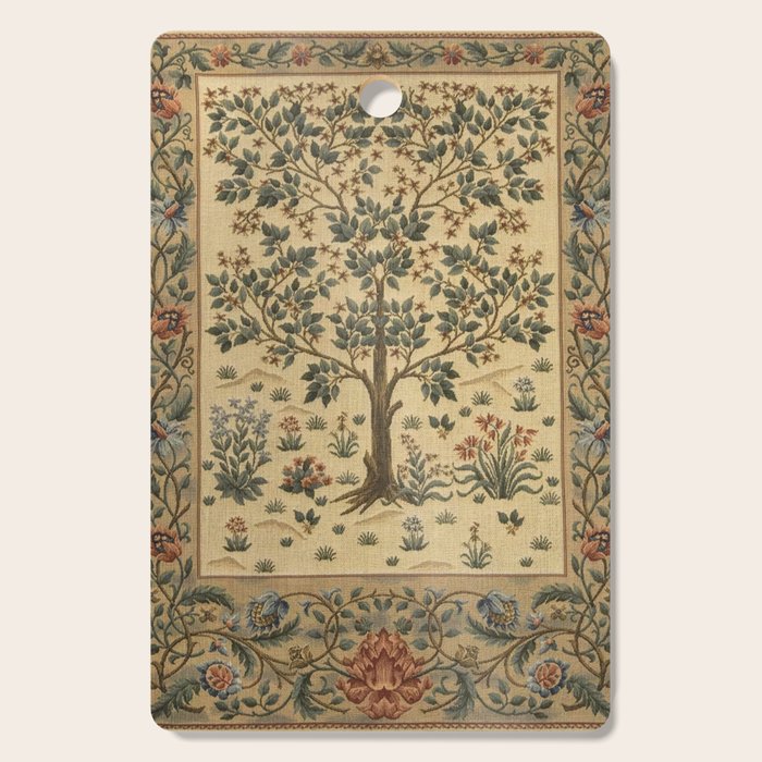 Woodland Tree of Life by William Morris Cutting Board Gallery Image 1