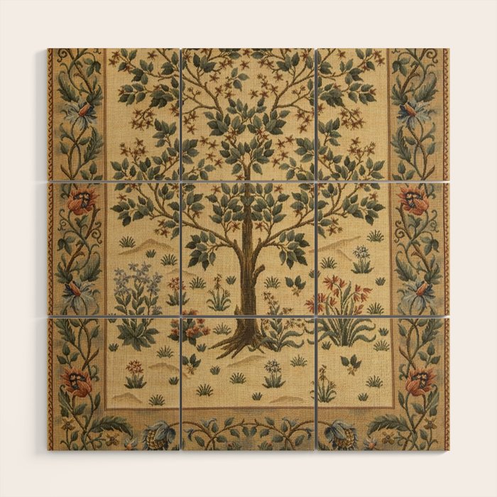 Woodland Tree of Life by William Morris Wood Wall Art Gallery Image 1