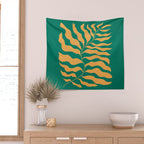JAZZ FERNS 02 | Tropical Green & Casablanca Matisse Edition Wall Tapestry Gallery Image 2