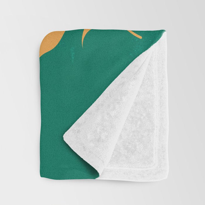 JAZZ FERNS 02 | Tropical Green & Casablanca Matisse Edition Throw Blanket Gallery Image 3