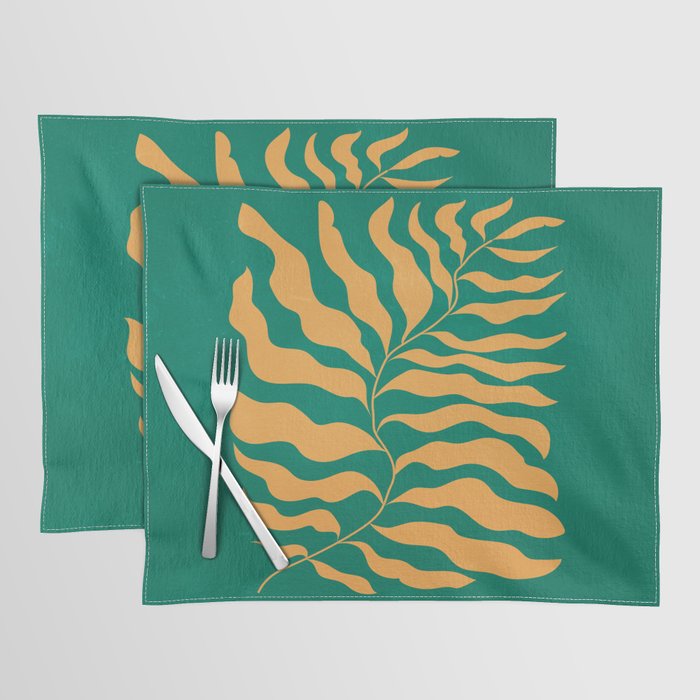 JAZZ FERNS 02 | Tropical Green & Casablanca Matisse Edition Placemat Gallery Image 1