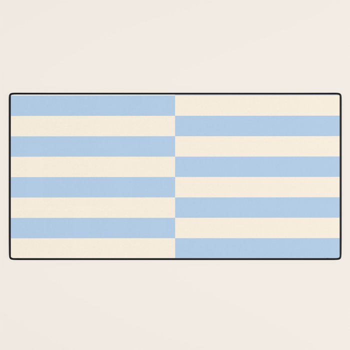 Strippy - Baby Blue Desk Mat Gallery Image 3