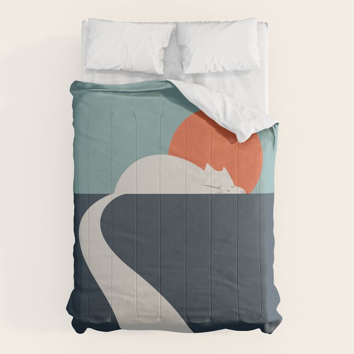 Cat Landscape 3 : Cat road Comforter Gallery Image 6