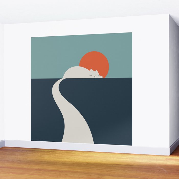 Cat Landscape 3 : Cat road Wall Mural Gallery Image 2