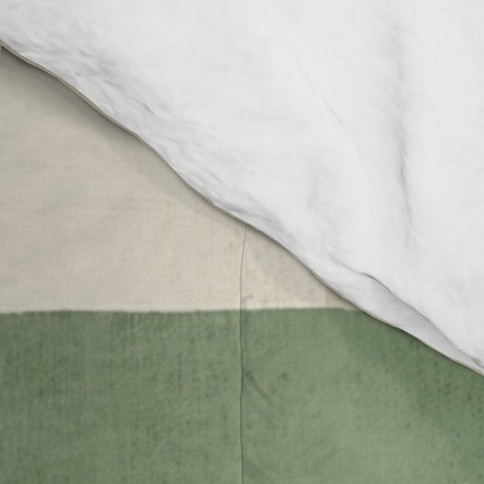 Earthy Mid-Century Abstract Composition in Olive, Rust, and Charcoal Tones Comforter Gallery Image 4