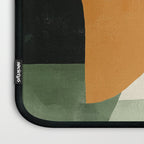 Earthy Mid-Century Abstract Composition in Olive, Rust, and Charcoal Tones Laptop Sleeve Gallery Image 3