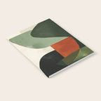 Earthy Mid-Century Abstract Composition in Olive, Rust, and Charcoal Tones Notebook Gallery Image 2