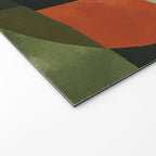 Earthy Mid-Century Abstract Composition in Olive, Rust, and Charcoal Tones Welcome Mat Gallery Image 2