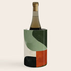 Earthy Mid-Century Abstract Composition in Olive, Rust, and Charcoal Tones Wine Chiller Gallery Image 3
