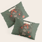 Festive Ho Ho Ho Bauble Green  Pillow Sham Gallery Image 3