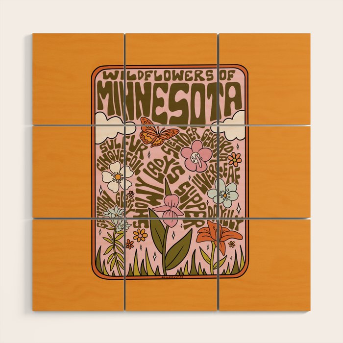 Minnesota Wildflowers Wood Wall Art Gallery Image 1