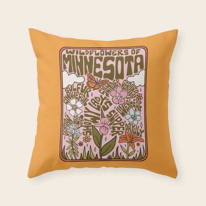 Minnesota Wildflowers Throw Pillow Gallery Image 6