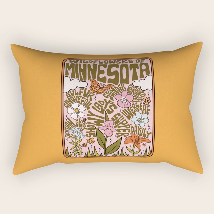 Minnesota Wildflowers Rectangular Pillow Gallery Image 1
