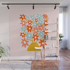Sunny vase with Super Bloom Daisies Wall Mural Gallery Image 1