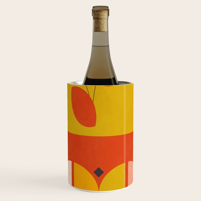 mid century bauhaus floral large 1 Wine Chiller Gallery Image 1