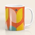 mid century bauhaus floral large 1 Coffee Mug Gallery Image 1