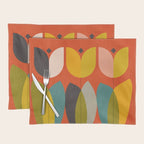mid century bauhaus floral large 1 Placemat Gallery Image 1
