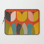 mid century bauhaus floral large 1 Laptop Sleeve Gallery Image 1