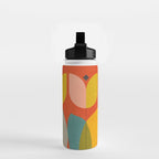 mid century bauhaus floral large 1 Water Bottle Gallery Image 2