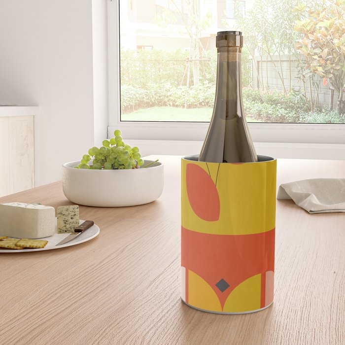 mid century bauhaus floral large 1 Wine Chiller Gallery Image 4