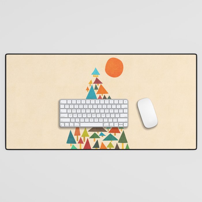 The house at the pine forest Desk Mat Gallery Image 1