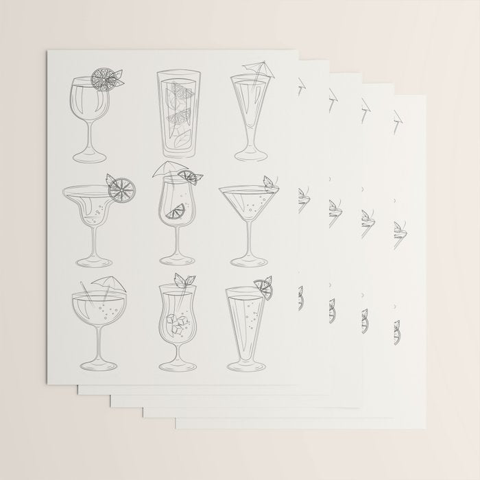 Summer Cocktails 10 Wrapping Paper Gallery Image 3