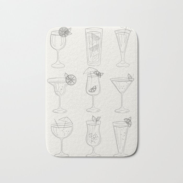 Summer Cocktails 10 Bath Mat Gallery Image 1