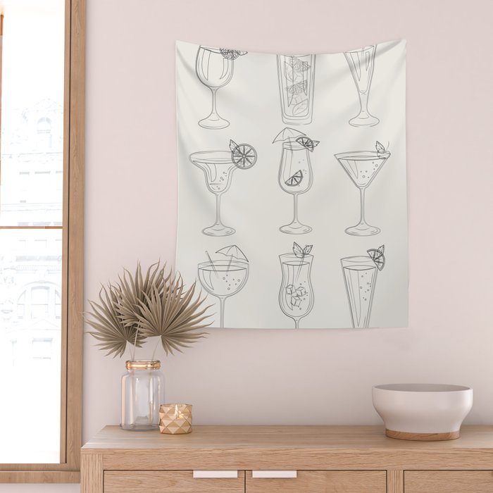 Summer Cocktails 10 Wall Tapestry Gallery Image 2