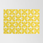 Mid Century Modern Pattern Yellow Rug Gallery Image 2