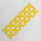 Mid Century Modern Pattern Yellow Yoga Mat Gallery Image 1
