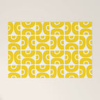 Mid Century Modern Pattern Yellow Welcome Mat Gallery Image 1